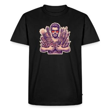 Pyro Fireworks Rocket du Nouvel An - T-shirt Premium bio Homme - noir - Devant - Nico (187cm)