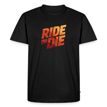 Ride or Die Gradient - Men's Premium Organic T-Shirt - black - Front - Nico (187cm)