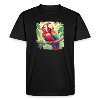 Macaw's Era - Men's Premium Organic T-Shirt - black - Front - Nico (187cm)