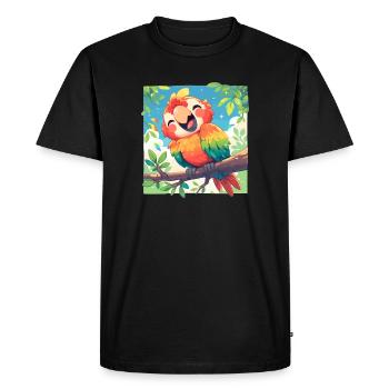 Macaw's Era - Men's Premium Organic T-Shirt - black - Front - Nico (187cm)