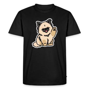 Style autocollants pour chiens mignons – Toshi le chien duveteux - T-shirt Premium bio Homme - noir - Devant - Nico (187cm)