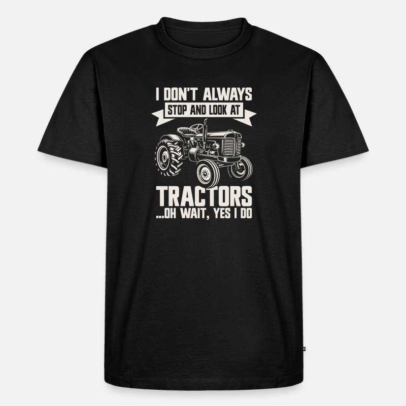 Traktorbauernhof-Landwirtschaft - Männer Premium Bio T-Shirt - Schwarz