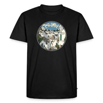 Découvrez la magie du trulli d’Alberobello en Italie - T-shirt Premium bio Homme - noir - Devant - Nico (187cm)