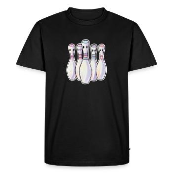 Quilles de bowling Look comique - T-shirt Premium bio Homme - noir - Devant - Nico (187cm)
