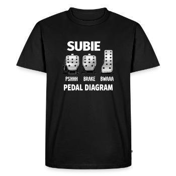Diagramme de pédale de Subie - T-shirt Premium bio Homme - noir - Devant - Nico (187cm)