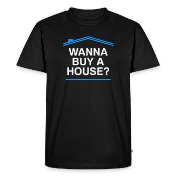 Acheter une maison ? Agent immobilier drôle - T-shirt Premium bio Homme - noir - Devant - Nico (187cm)