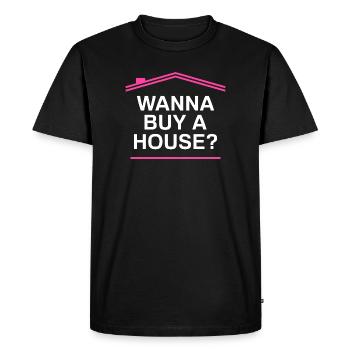 Acheter une maison ? Agent immobilier drôle - T-shirt Premium bio Homme - noir - Devant - Nico (187cm)