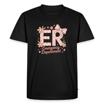 Cadeau des proverbes des urgences pour les aidants - T-shirt Premium bio Homme - noir - Devant - Nico (187cm)
