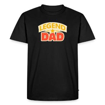 Legend dad – Funny Father Design - Men's Premium Organic T-Shirt - black - Front - Nico (187cm)