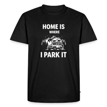 Chemise camping sur le toit pour vrais fans de tentes sur le toit - T-shirt Premium bio Homme - noir - Devant - Nico (187cm)