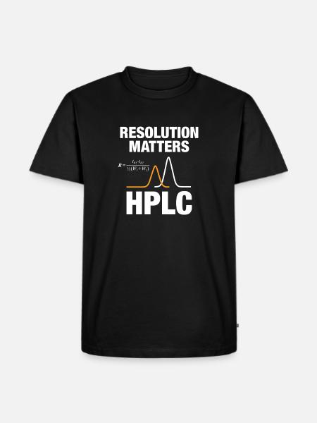 HPLC Peak Resolution Performance Chromatography - Men's Premium Organic T-Shirt - black