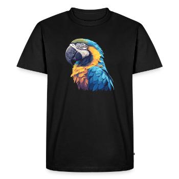Macaw's Era - Men's Premium Organic T-Shirt - black - Front - Nico (187cm)