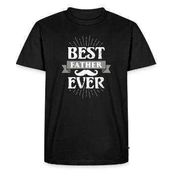 BEST FATHER EVER BEST DAD DAD DAD FATHER'S DAY - Men's Premium Organic T-Shirt - black - Front - Nico (187cm)