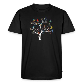 Bird Watching Birding Bird Watcher Bird Nerd - Men's Premium Organic T-Shirt - black - Front - Nico (187cm)