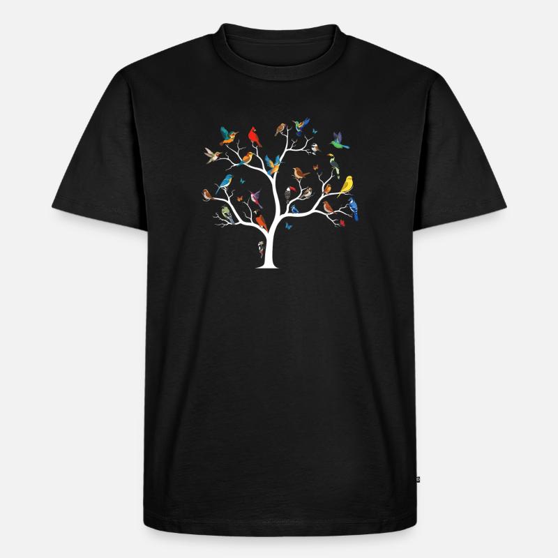 Bird Watching Birding Bird Watcher Vogel-Nerd - Männer Premium Bio T-Shirt - Schwarz