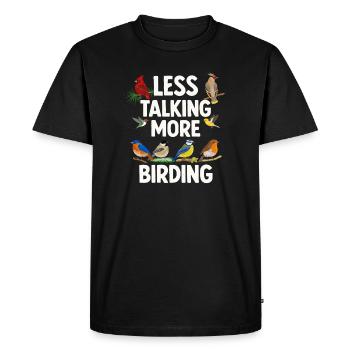 Bird Watching Birding Bird Watcher Bird Nerd - Men's Premium Organic T-Shirt - black - Front - Nico (187cm)