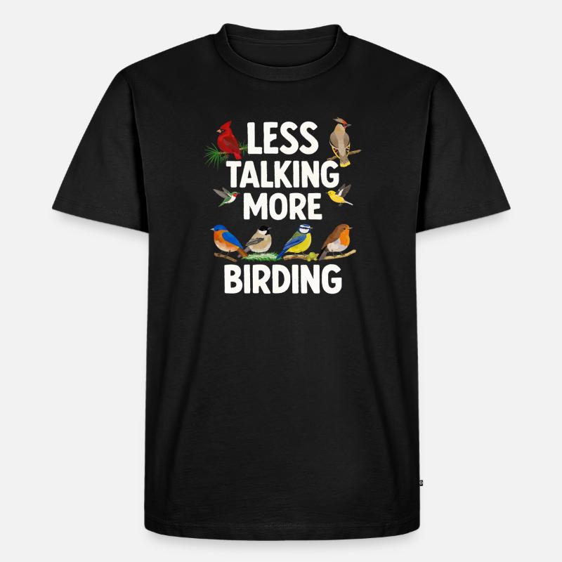 Bird Watching Birding Bird Watcher Vogel-Nerd - Männer Premium Bio T-Shirt - Schwarz