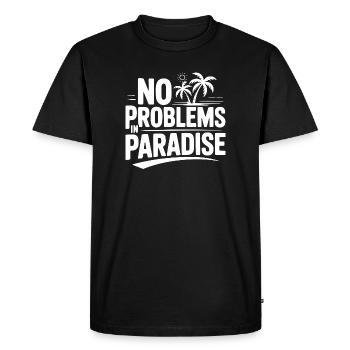 Aucun problème au paradis - T-shirt Premium bio Homme - noir - Devant - Nico (187cm)