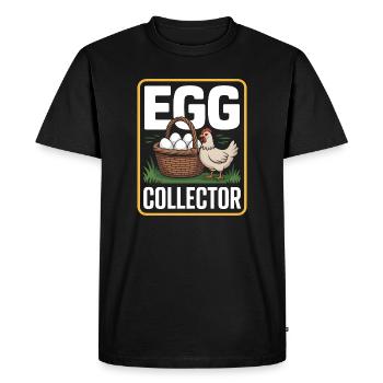 Eggs Collector Chicken Keeper Chicken - Men's Premium Organic T-Shirt - black - Front - Nico (187cm)