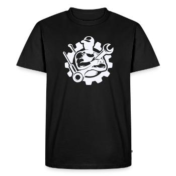 Screwdriver power in gear design - Men's Premium Organic T-Shirt - black - Front - Nico (187cm)