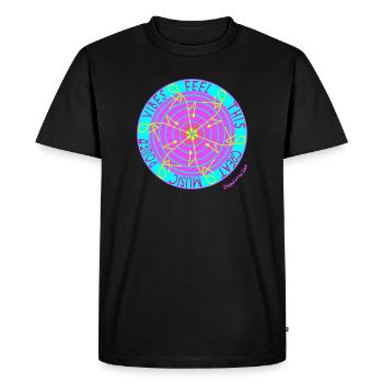 Vibrations musicales - Retro Vinyl Dance - T-shirt Premium bio Homme - noir - Devant - Nico (187cm)