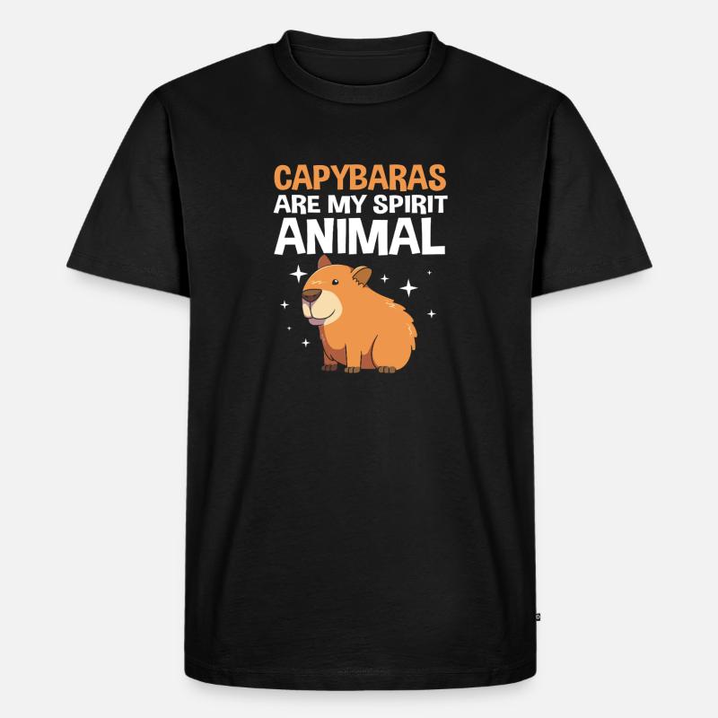 Capybara Capibara - Männer Premium Bio T-Shirt - Schwarz