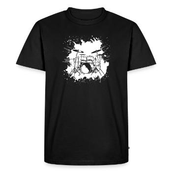 percussion - Men's Premium Organic T-Shirt - black - Front - Nico (187cm)