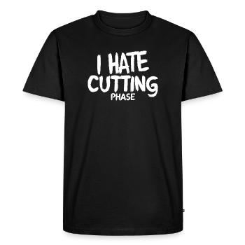 Je déteste Cutting Phase Fitness Diet GYM Gym - T-shirt Premium bio Homme - noir - Devant - Nico (187cm)