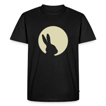 Lapin Lune Lapin Lapin Lapin Pâques - T-shirt Premium bio Homme - noir - Devant - Nico (187cm)