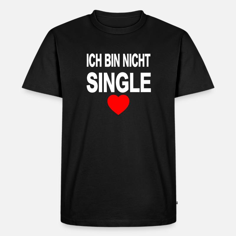 Single - Männer Premium Bio T-Shirt - Schwarz