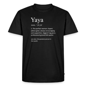 Yaya Noun Definition Filipino House Helper - Men's Premium Organic T-Shirt - black - Front - Nico (187cm)
