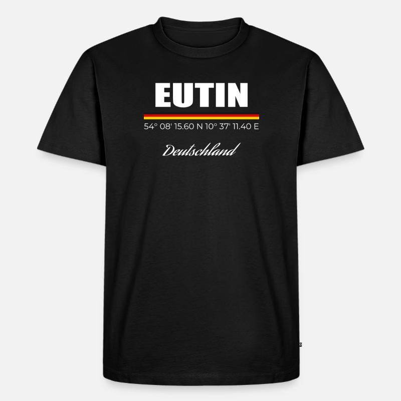 Eutin - Männer Premium Bio T-Shirt - Schwarz