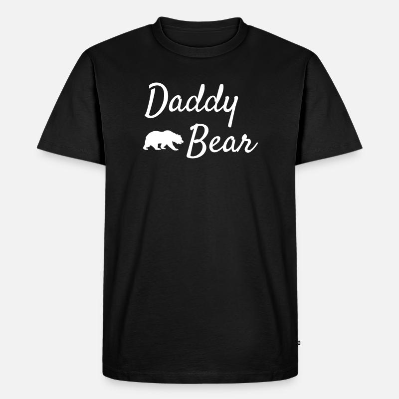 Daddy Bear Script-Logo - Männer Premium Bio T-Shirt - Schwarz
