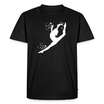 Gymnaste avec massues gymnastique rythmique - T-shirt Premium bio Homme - noir - Devant - Nico (187cm)