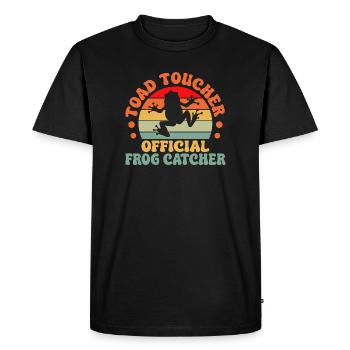 Frog Catcher Toad Toucher Official Catcher Frog - Men's Premium Organic T-Shirt - black - Front - Nico (187cm)