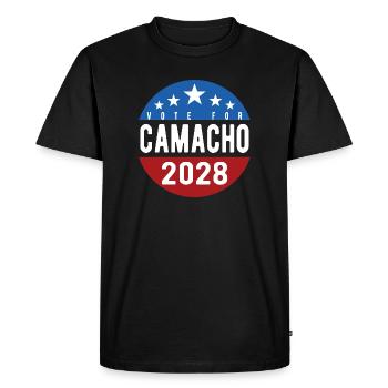 Vote Camacho 2028 Funny Parody Funny - Men's Premium Organic T-Shirt - black - Front - Nico (187cm)