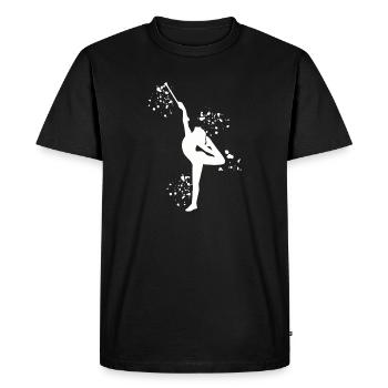 Gymnaste avec baguette gymnastique rythmique - T-shirt Premium bio Homme - noir - Devant - Nico (187cm)