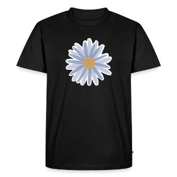 Blue Daisy Bloom Tee - Men's Premium Organic T-Shirt - black - Front - Nico (187cm)