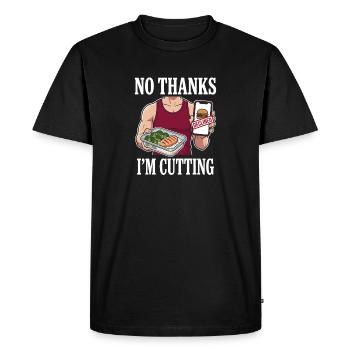 Saison de taille avec déficit calorique réduit - T-shirt Premium bio Homme - noir - Devant - Nico (187cm)