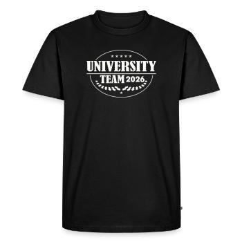 University Team 2026 Emblem - Men's Premium Organic T-Shirt - black - Front - Nico (187cm)