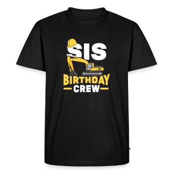 Construction de l’équipage Birthday du SIS - T-shirt Premium bio Homme - noir - Devant - Nico (187cm)
