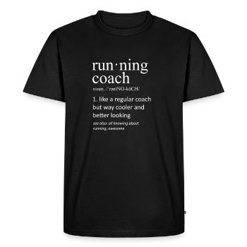 Définition du nom du coach de course drôle - T-shirt Premium bio Homme - noir - Devant - Nico (187cm)