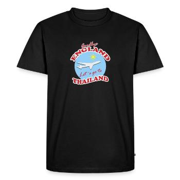 Goodbye England-Lets Go To Thailand - Men's Premium Organic T-Shirt - black - Front - Nico (187cm)