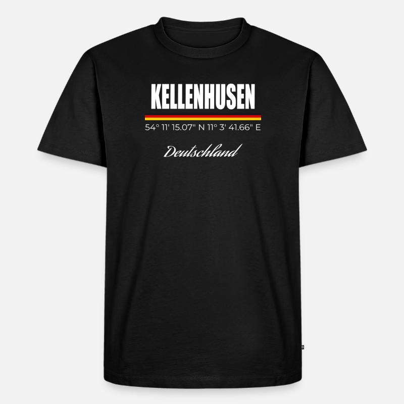 Kellenhusen - Männer Premium Bio T-Shirt - Schwarz