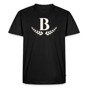 b - Men's Premium Organic T-Shirt - black - Front - Nico (187cm)