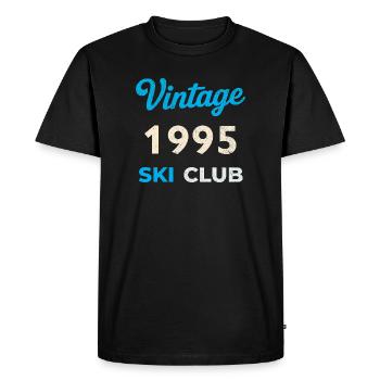 Vintage 1995 – Cadeau rétro de l’année de naissance du Ski Club - T-shirt Premium bio Homme - noir - Devant - Nico (187cm)