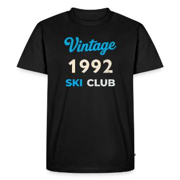 Vintage 1992 – Cadeau rétro de naissance du Ski Club - T-shirt Premium bio Homme - noir - Devant - Nico (187cm)