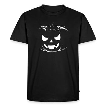 Halloween - Zombie - Horreur - Citrouille - T-shirt Premium bio Homme - noir - Devant - Nico (187cm)