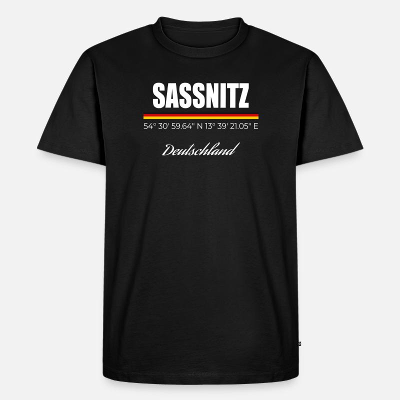 Sassnitz - Männer Premium Bio T-Shirt - Schwarz