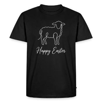 Joyeuses Pâques, Chemise de printemps Lamb Agneau, Sweat à capuche, Tasse - T-shirt Premium bio Homme - noir - Devant - Nico (187cm)